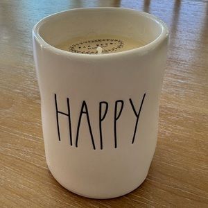 Rae Dunn HAPPY candle - Scent BRILLIANT CITRUS